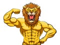 Angry strong lion mascot Royalty Free Stock Photo