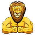 Angry strong lion mascot