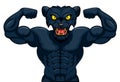 Angry strong panther mascot