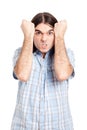 Angry stubborn man Royalty Free Stock Photo