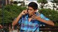 Angry Teen Boy Phone Call Royalty Free Stock Photo