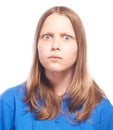 Angry teen girl surprised Royalty Free Stock Photo