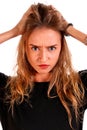 Angry teenager girl Royalty Free Stock Photo