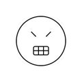 Angry, teeth, emotions icon. Simple line, outline vector expression of mood icons for ui and ux, website or mobile application