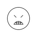 Angry, teeth, emotions icon. Simple line, outline vector expression of mood icons for ui and ux, website or mobile application