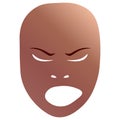 Angry theatrical mask Royalty Free Stock Photo