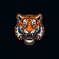 Angry tiger esports mascot logo vector illustration Royalty Free Stock Photo