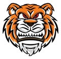 Angry Tiger Face Color Illustration Design Royalty Free Stock Photo