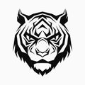 Angry tiger head, face logo. Vector logo template Royalty Free Stock Photo