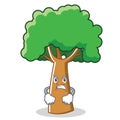 Angry tree character cartoon style Royalty Free Stock Photo