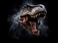 Angry tyrannosaurus head