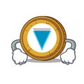 Angry Verge coin mascot cartoon