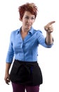 Angry Waitress Royalty Free Stock Photo