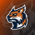 Angry Wildcat head mascot logo. Royalty Free Stock Photo