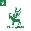 ANGRY WINGED RAM NATURAL LOGO