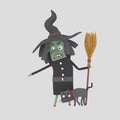 Angry witch .3D Royalty Free Stock Photo