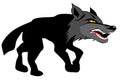 Angry Wolf Approaching its Prey Royalty Free Stock Photo