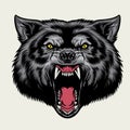 Angry wolf head Royalty Free Stock Photo