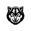 Angry wolf head , illustration vector Royalty Free Stock Photo