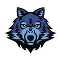 Angry Wolf Head Logo Sports Mascot Design Vector Illustration Royalty Free Stock Photo