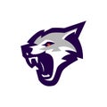 Angry Wolf Head Mascot Logo Royalty Free Stock Photo