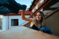 Furious Girlfriend Throwing Boyfriend Clothes Over the Balcony