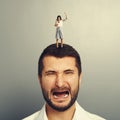 Angry woman scolding man Royalty Free Stock Photo