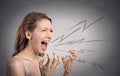 Angry woman screaming Royalty Free Stock Photo