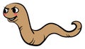 Angry worm, illustration, vector Royalty Free Stock Photo