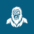 Angry yeti, mascot logo vector Royalty Free Stock Photo
