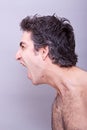 Angry young man screaming Royalty Free Stock Photo