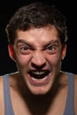 Angry young man shouting Royalty Free Stock Photo