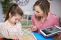 Angry mother scolding the disobedient child Royalty Free Stock Photo