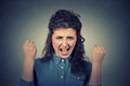 Angry young woman having nervous breakdown screaming Royalty Free Stock Photo