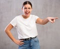 Angry young woman shouting aggressively Royalty Free Stock Photo