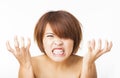 angry young woman and yelling screaming Royalty Free Stock Photo