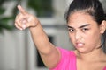 Angry Youthful Filipina Female Juvenile