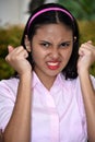 Angry Youthful Filipina Girl