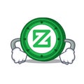 Angry Zcoin mascot cartoon style