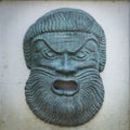 Angry Zeus statue face Royalty Free Stock Photo