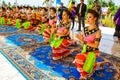 Woman dancers performing Thai tradition culture dancing