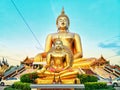 The largest sitting Buddha image in Thailand at the Wat Muang