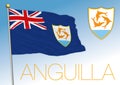 Anguilla british overseas territory flag and coat of arms