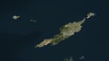Anguilla highlighted. High-res satellite