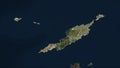 Anguilla highlighted. Low-res satellite
