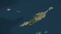 Anguilla outlined. High-res satellite