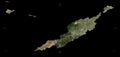 Anguilla shape on black. High-res satellite