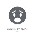 Anguished emoji icon. Trendy Anguished emoji logo concept on white background from Emoji collection