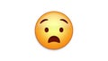 Anguished Emoji with Luma Matte Royalty Free Stock Photo