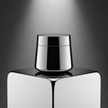 Angular black and silver object is centered, likely representing a Royalty Free Stock Photo
